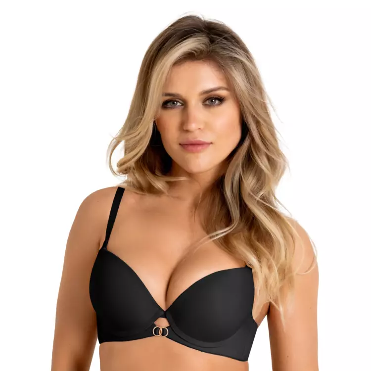 ME19241BLK_MEDIOLANO NELA 19241 PUSH UP BRA BLACK
