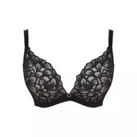 PA10763BLE_ANACHE ALLURE DEMI PLUNGE BRA BLACK/LATTE