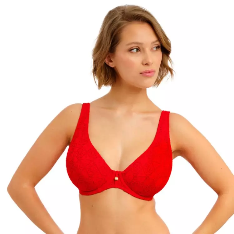 AS205413LAA_FREYA SWIM NOMAD NIGHTS UW HIGH APEX BIKINI TOP LAVA