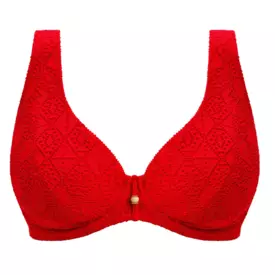 AS205413LAA_FREYA SWIM NOMAD NIGHTS UW HIGH APEX BIKINI TOP LAVA