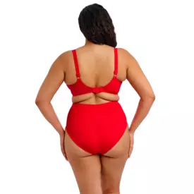 ES7285LAA_ELOMI SWIM PLAIN SAILING UW PLUNGE BIKINI TOP LAVA