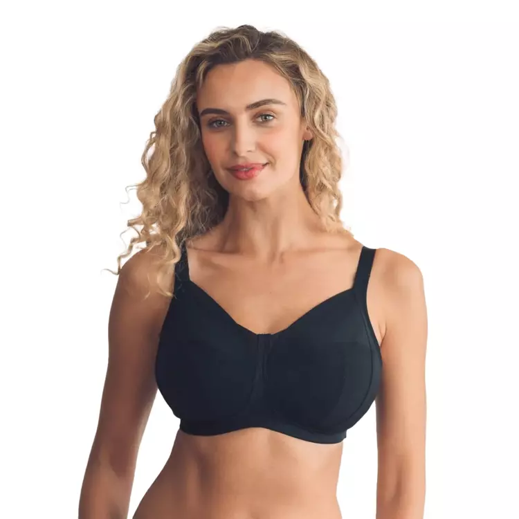 RO1461BLK_ROYCE CARA NON WIRED NON PADDED FULL CUP SUPPORT BRA BLACK