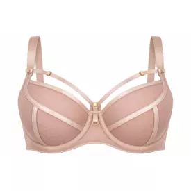 ME19064BEŻ_MEDIOLANO NAKED 19064 SOFT PLUNGE BRA BEŻOWY