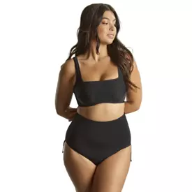 SW2049SBK_PANACHE SWIM SIGNATURE MIDI GATHER BRIEF SIGNATURE BLACK