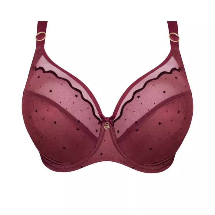 SAMELAA910CLT_SAMANTA MELANIA A910 SOFT FULL CUP SIDE SUPPORT BRA CLARET
