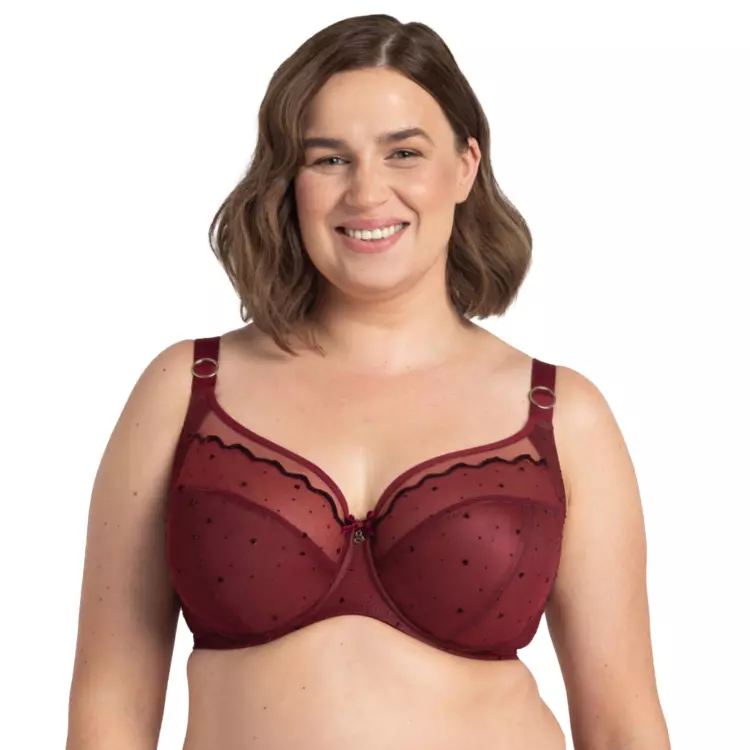 SAMELAA910CLT_SAMANTA MELANIA A910 SOFT FULL CUP SIDE SUPPORT BRA CLARET