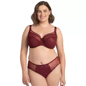SAMELAA910CLT_SAMANTA MELANIA A910 SOFT FULL CUP SIDE SUPPORT BRA CLARET