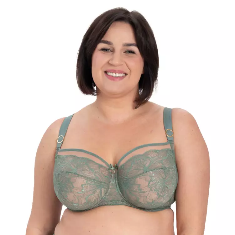 SAMILAA911SAE_SAMANTA MILA A911 SOFT FULL CUP SIDE SUPPORT BRA SAGE