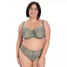 SAMILAA911SAE_SAMANTA MILA A911 SOFT FULL CUP SIDE SUPPORT BRA SAGE