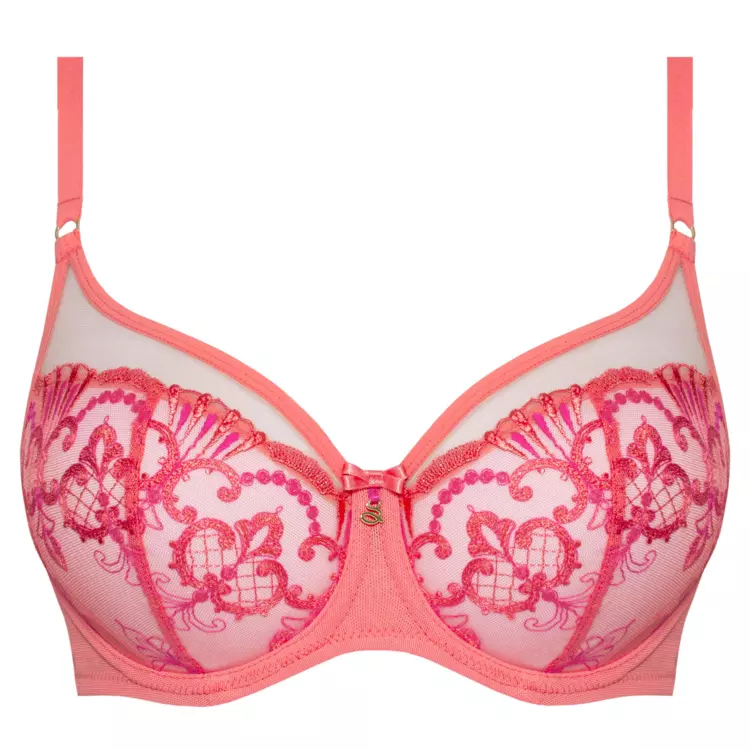 SAPERLAA143COL_SAMANTA PERLA A143 SOFT HIGH APEX BRA CORAL