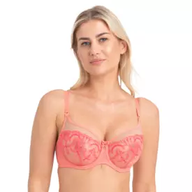 SAPERLAA143COL_SAMANTA PERLA A143 SOFT HIGH APEX BRA CORAL