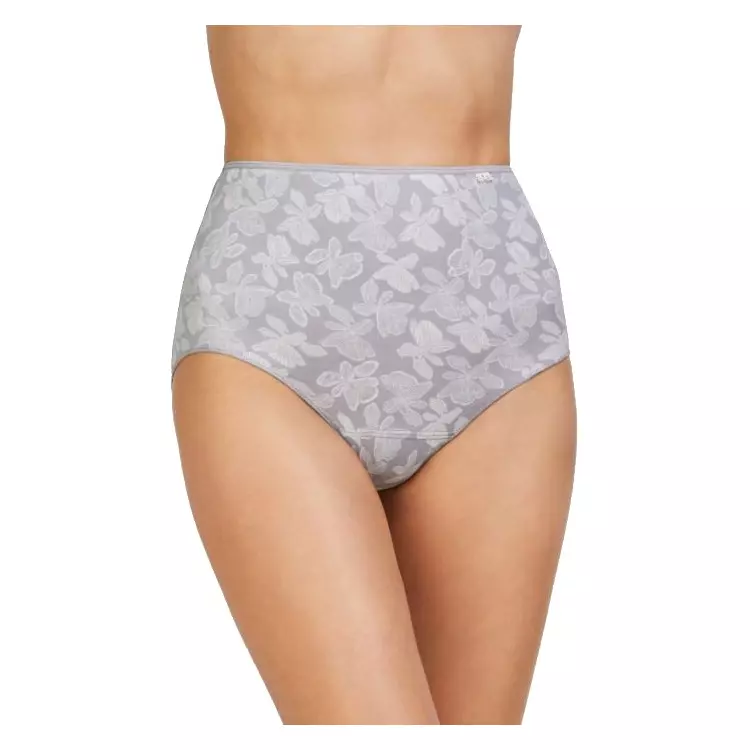 AV31096GRY_AVET 31096 FLORAL JACQUARD MICROFIBER CLASSIC BRIEFS GREY