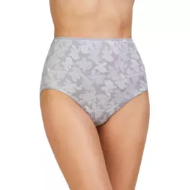 AV31096GRY_AVET 31096 FLORAL JACQUARD MICROFIBER CLASSIC BRIEFS GREY
