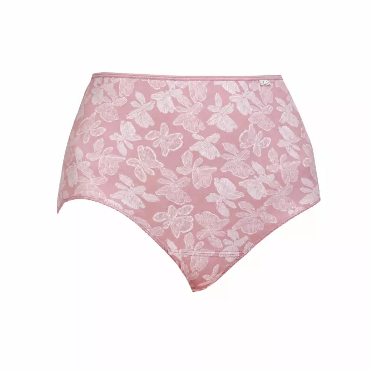 AV31096PIK_AVET 31096 FLORAL JACQUARD MICROFIBER CLASSIC BRIEFS PINK