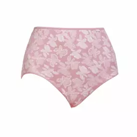 AV31096PIK_AVET 31096 FLORAL JACQUARD MICROFIBER CLASSIC BRIEFS PINK