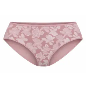 AV32096PIK_AVET 32096 FLORAL JACQUARD MICROFIBER MIDI BRIEFS PINK
