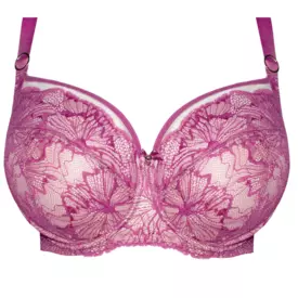 SAMILAA911RAY_SAMANTA MILA A911 SOFT FULL CUP SIDE SUPPORT BRA RASPBERRY