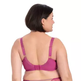SAMILAA911RAY_SAMANTA MILA A911 SOFT FULL CUP SIDE SUPPORT BRA RASPBERRY