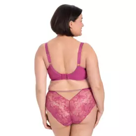 SAMILAA911RAY_SAMANTA MILA A911 SOFT FULL CUP SIDE SUPPORT BRA RASPBERRY