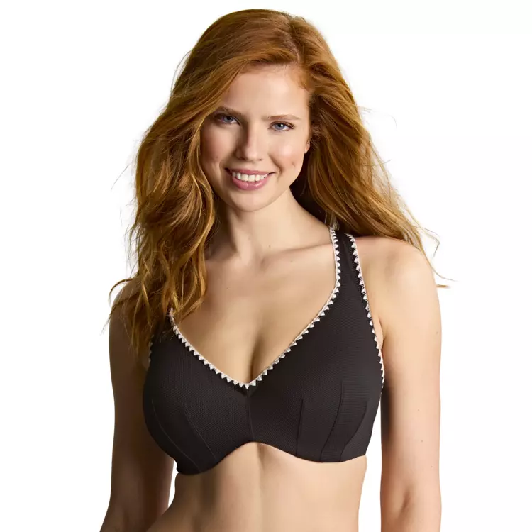 SW2024bABW_PANACHE SWIM AURORA JENNIFER PLUNGE BIKINI AURORA BLACK/WHITE
