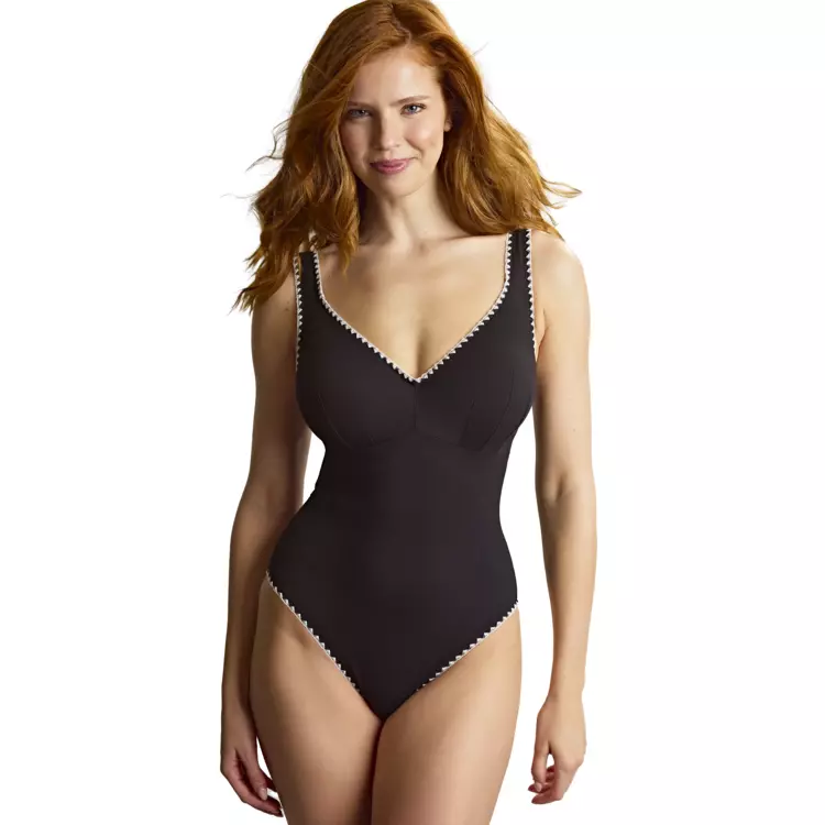 SW2020aABW_PANACHE SWIM AURORA LARA PLUNGE SWIMSUIT AURORA BLACK/WHITE