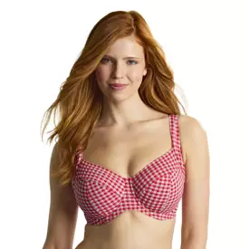 SW1722RGM_PANACHE SWIM GINGHAM OLIVIA FULL CUP BIKINI RED GINGHAM