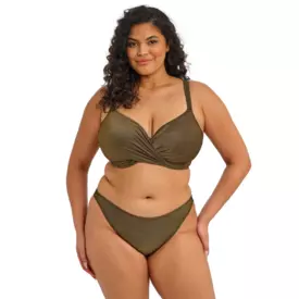 ES803227GOR_ELOMI SWIM SUNSET SHIMMER UW PLUNGE BIKINI TOP GOLD RUSH