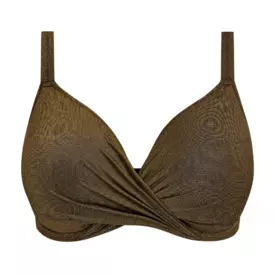 ES803227GOR_ELOMI SWIM SUNSET SHIMMER UW PLUNGE BIKINI TOP GOLD RUSH