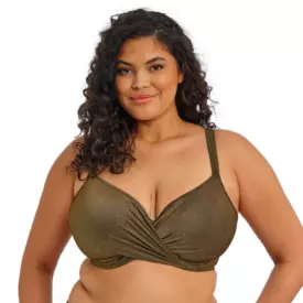 Plavky vrchní díl ELOMI SWIM SUNSET SHIMMER UW PLUNGE BIKINI TOP GOLD RUSH