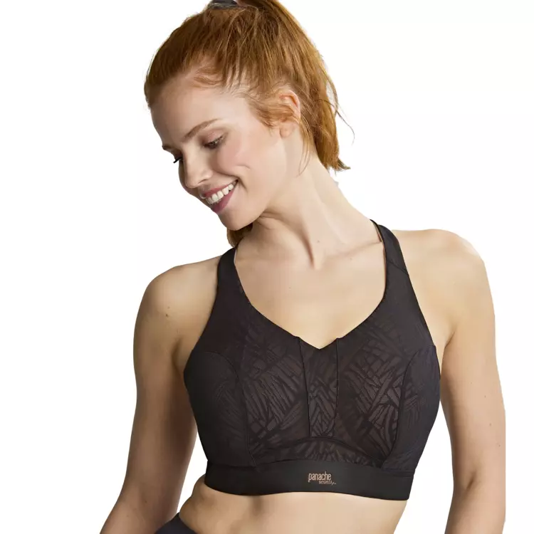 Podprsenka PANACHE SPORTS ENDURANCE NON PADDED WIRED BRA BLACK/LATTE