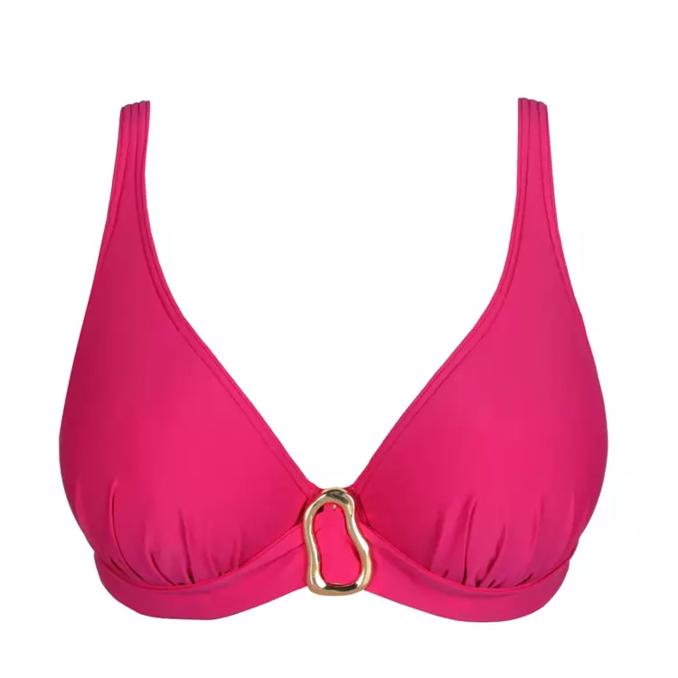 PD4013519DMA_PRIMADONNA SWIM UVITA PADDED PLUNGE BIKINI TOP DEEP MAGENTA