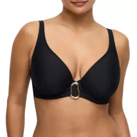 PD4013519ZWA_PRIMADONNA SWIM UVITA PADDED PLUNGE BIKINI TOP BLACK