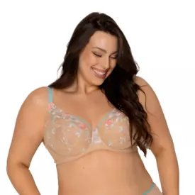 Podprsenka MEDIOLANO ROMANTIC SOFT 19248 BEŻ-SELEDYN