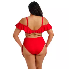 ES7282LAA_ELOMI SWIM PLAIN SAILING UW PLUNGE BIKINI TOP LAVA