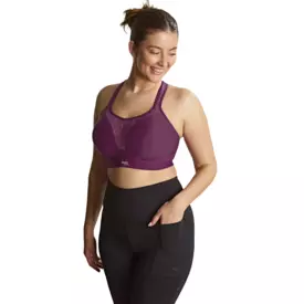 PS7341dBCK_PANACHE SPORTS BOUNDLESS NON-WIRED BRA BERRY CHALK