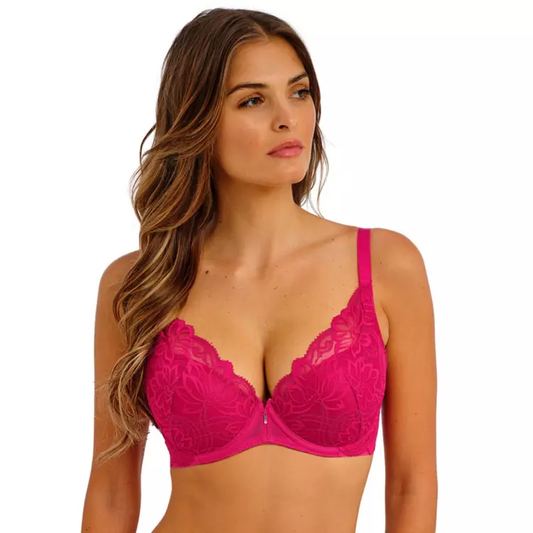 WE601702VIK_WACOAL ABELLIA UW PLUNGE BRA VIVACIOUS PINK