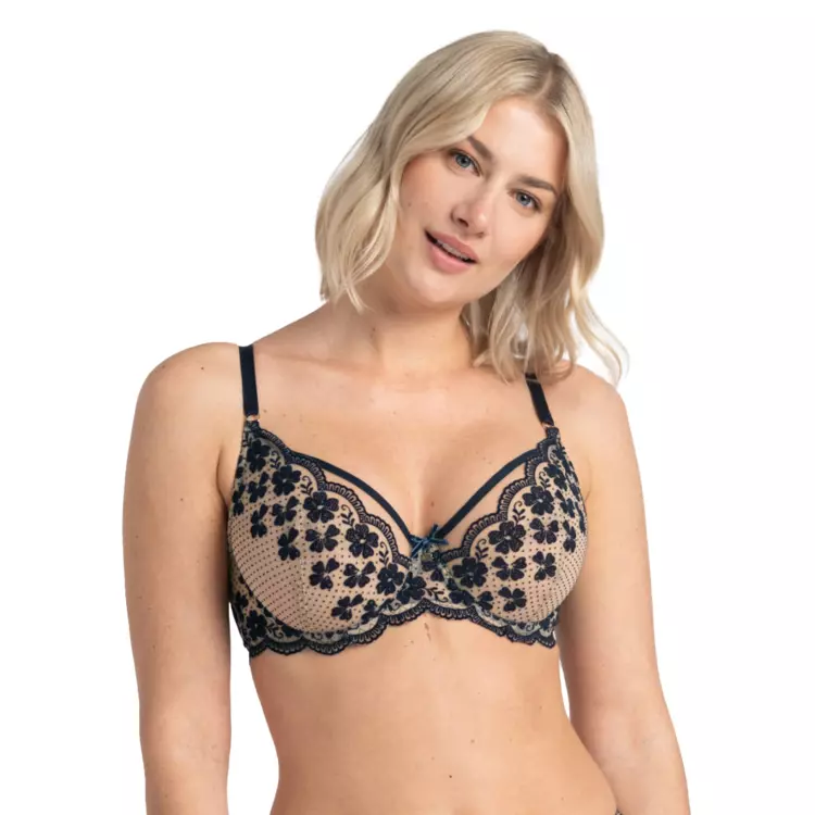 SASCARLA123NAY_SAMANTA SCARLETT A123 SOFT BALCONY BRA NAVY