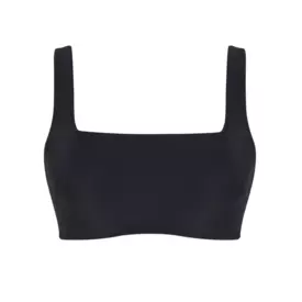 SW1862bBLK_PANACHE SWIM SIGNATURE GINA SQUARE NECK CROP TOP BLACK