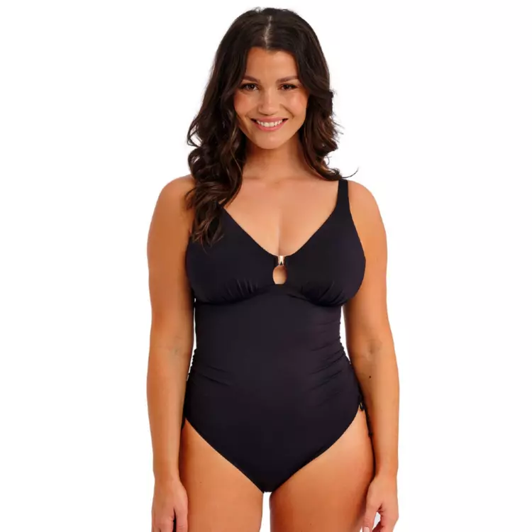 FS505144BLK_FANTASIE SWIM MERISSA NON WIRED PLUNGE SWIMSUIT BLACK