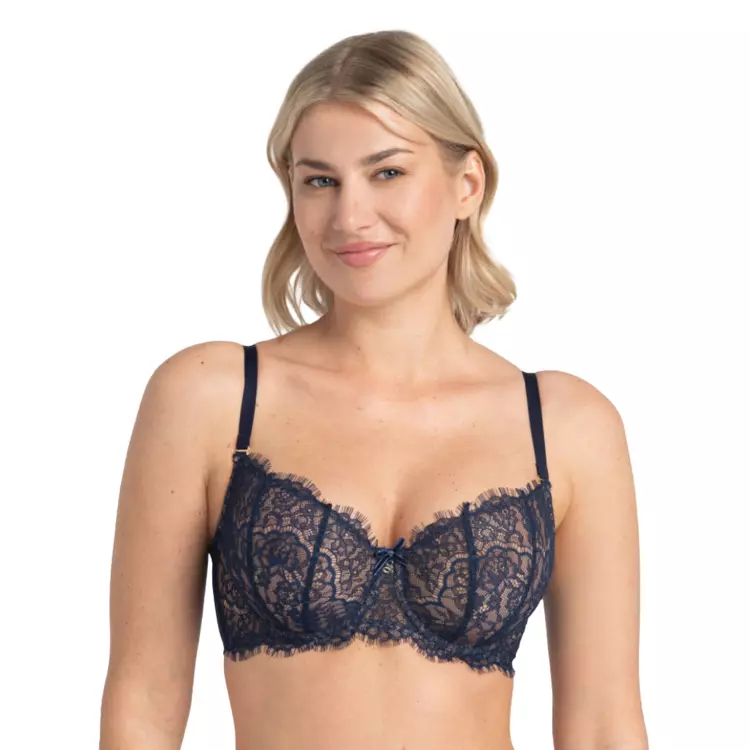 SALARAA145NAY_SAMANTA LARA A145 SOFT HALF CUP BRA NAVY