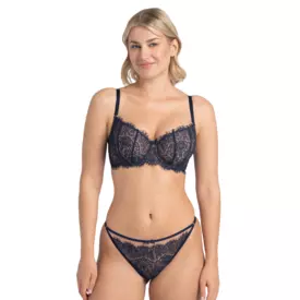 SALARAA145NAY_SAMANTA LARA A145 SOFT HALF CUP BRA NAVY