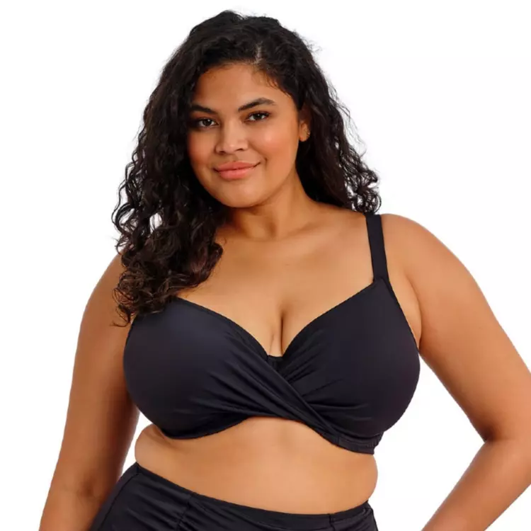 ES7285BLK_ELOMI SWIM PLAIN SAILING UW PLUNGE BIKINI TOP BLACK
