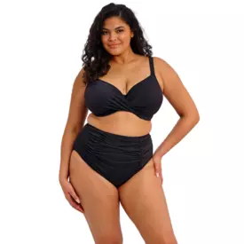ES7285BLK_ELOMI SWIM PLAIN SAILING UW PLUNGE BIKINI TOP BLACK