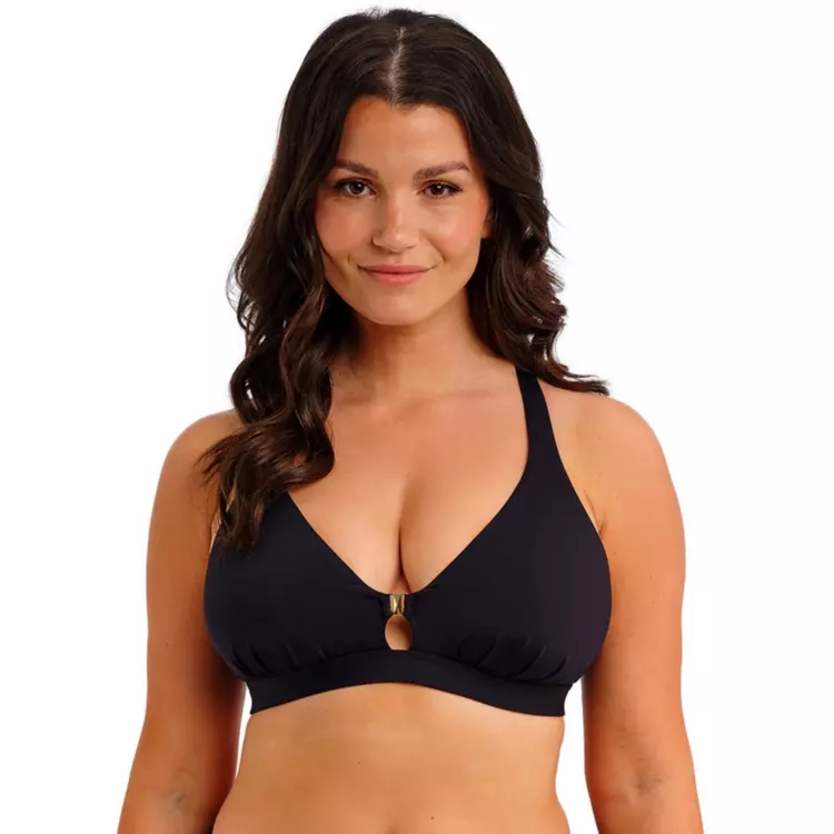 FS505111BLK_FANTASIE SWIM MERISSA NON WIRED TRIANGLE BIKINI TOP BLACK