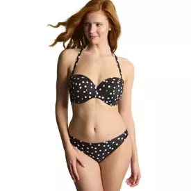 SW2073PDT_Plavky vrchní díl PANACHE SWIM POLKA DOT SCARLETT BANDEAU BIKINI TOP POLKA DOT PRINT