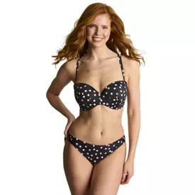 SW2073PDT_Plavky vrchní díl PANACHE SWIM POLKA DOT SCARLETT BANDEAU BIKINI TOP POLKA DOT PRINT