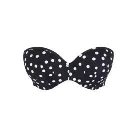 SW2073PDT_Plavky vrchní díl PANACHE SWIM POLKA DOT SCARLETT BANDEAU BIKINI TOP POLKA DOT PRINT