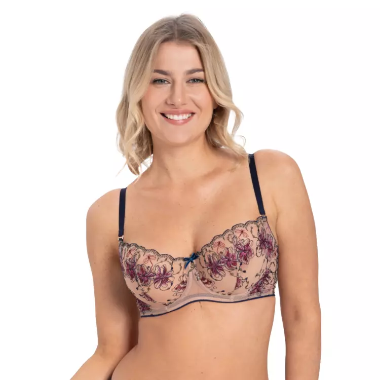 SAFRIDAA142SAE_SAMANTA FRIDA A142 SOFT HALF CUP BRA SAPPHIRE