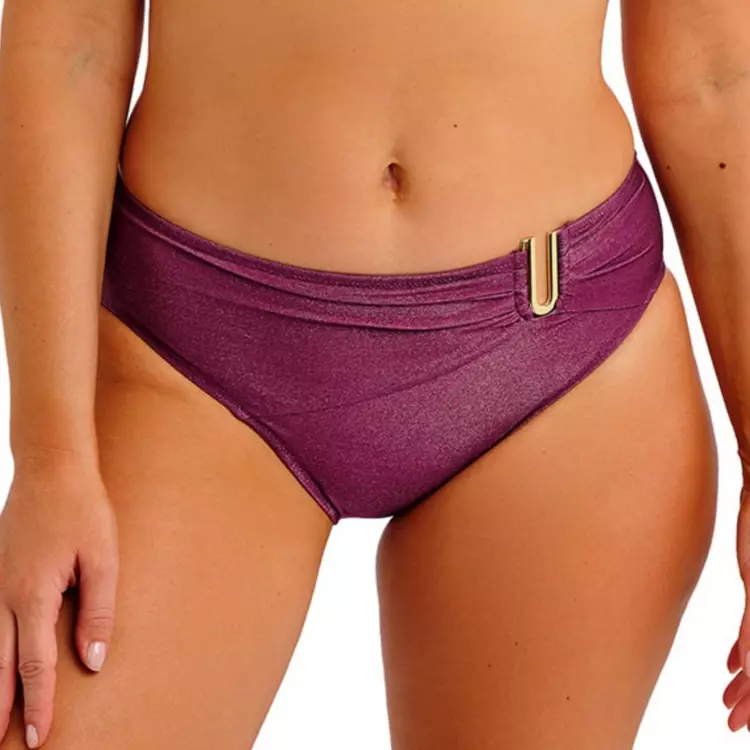 FS506187BER_FANTASIE SWIM PAROS COAST MID RISE BIKINI BRIEF BERRY SHIMMER