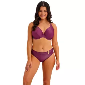 FS506187BER_FANTASIE SWIM PAROS COAST MID RISE BIKINI BRIEF BERRY SHIMMER